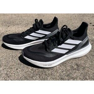 adidas Pureboost 5 Black White Womens Sz 8 Running Training Shoes Sneaker IF9201